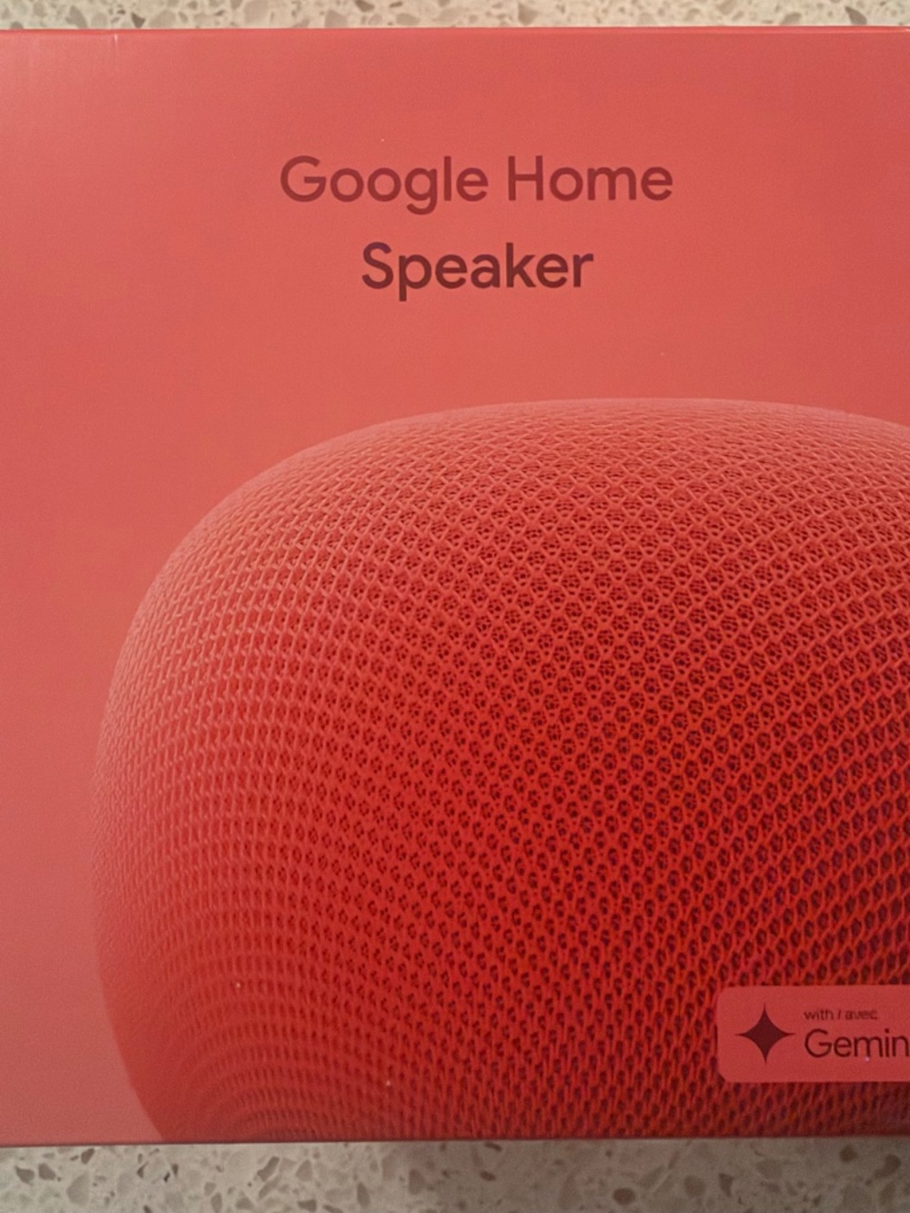 Google Home Speaker - Coral/Pink with box - Current Gen! Works with Gemini